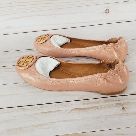 tory burch minnie multi logo ballet flat